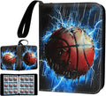 900 Pocket Zippered Basketball Card Binder 9-Pocket Trading Card Album with 50 Removable Sleeves PU Leather Waterproof Sports Card Holder for NBA Basketball Cards Storage Display Case Gift