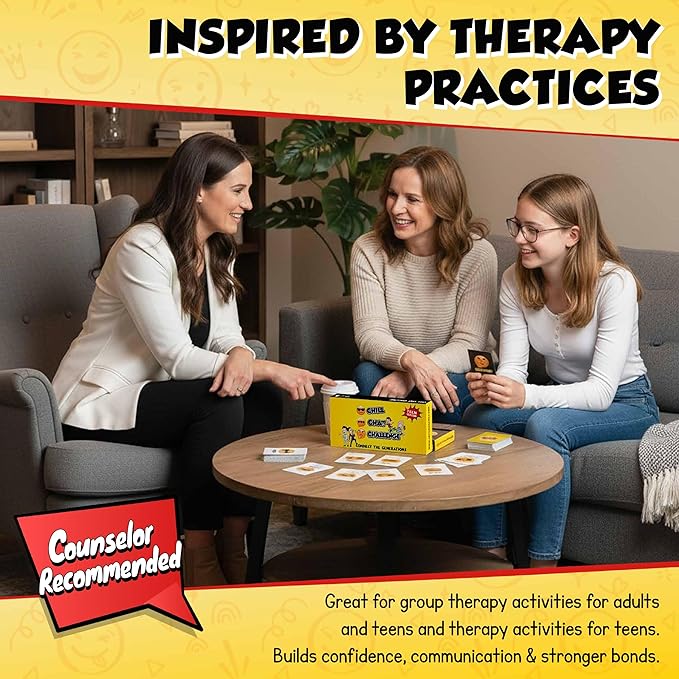 ARTAGIA Fun Social Skills and Therapy Game for Adults and Teenagers: CBT Family Game for Therapeutic Conversations and Better Relationships. Counseling Tool