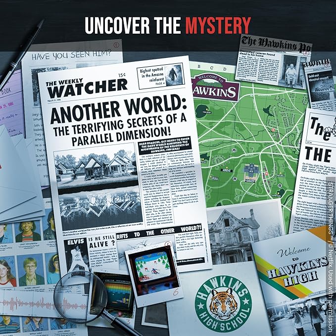 PROFILER Stranger Things - The Shadows of Hawkins - Board Game Escape Game - Immersive and Collaborative Investigation Game 1-6 Players