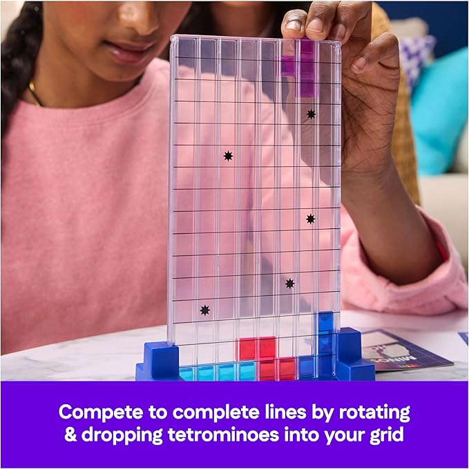 Spin Master Games Tetris: The Board Game Play the Classic Puzzle Game Tetris in Real Life Multiplayer Head-to-Head Puzzle Challenge 2-4 Players Easter Gift Ages 8 &amp Up