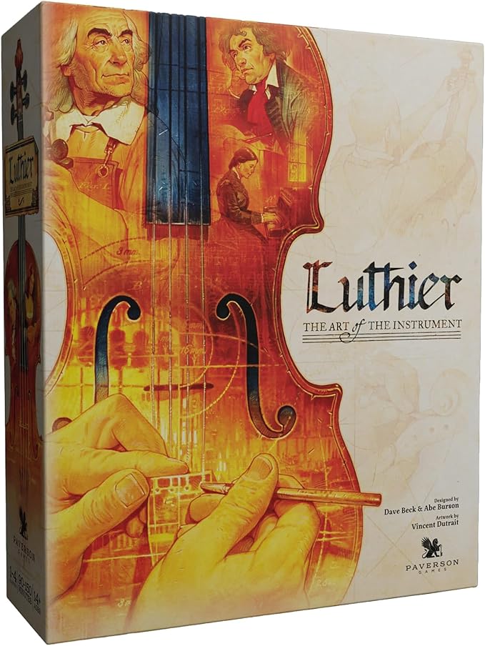 Luthier: The Art of The Instrument - Classical Music and History Themed Euro Board Game Bidding &amp Worker Placement 1 to 4 Players Ages 14 and up
