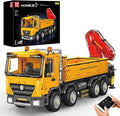 Mould King 17050 Technic Mobile Construction Crane Truck Building Blocks RC Pneumatic Heavy-Duty Truck Lorry Crane Building Set for Adult Construction Vehicles Model for Adults(4012 PCS)
