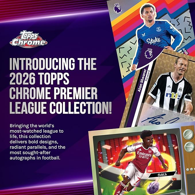 2026 Topps Chrome Premier League Soccer - Factory Sealed - Value Box