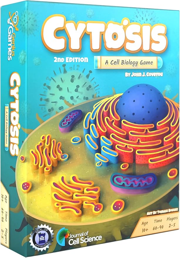 Cytosis: A Cell Biology Board Game | A Science Accurate Strategy Board Game About Building Proteins Carbohydrates Enzymes Organelles &amp Membranes | Fun Science Games for Adults &amp Family Gam