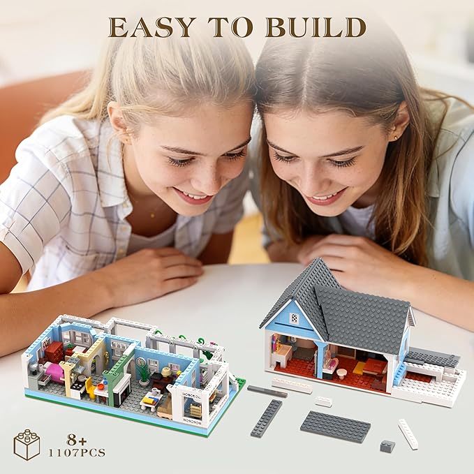 Gilmore House in Stars Hollow Building Set Lorelai Sitcom TV Block Toys for Fans Girls Adults Collectible Model Compatible with Lego Gifts for Birthday Christmas (1107PCS)