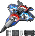 RC Plane - 2.4GHz Remote Control Airplane with LED Lights 360° Stunts &amp 6-Axis Gyro | Crash-Proof Foam Design | 40 Min Flight | Best Gift for Kids (Beginner Friendly)