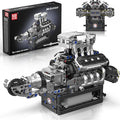 Mould King 10206 V8 Engine Model kit that Runs Build Your Own Cars Combustion Battery/Motor Blocks Sets Mechanic Engineering Construction Set STEM Toy Gift for Adults 14+ Teens(737 PCS)