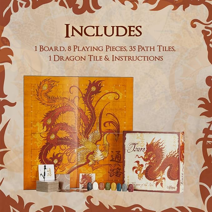 Calliope Tsuro - The Game of The Path - A Family Strategy Board Game For Adults and Kids 2-8 Players Ages 8 &amp Up