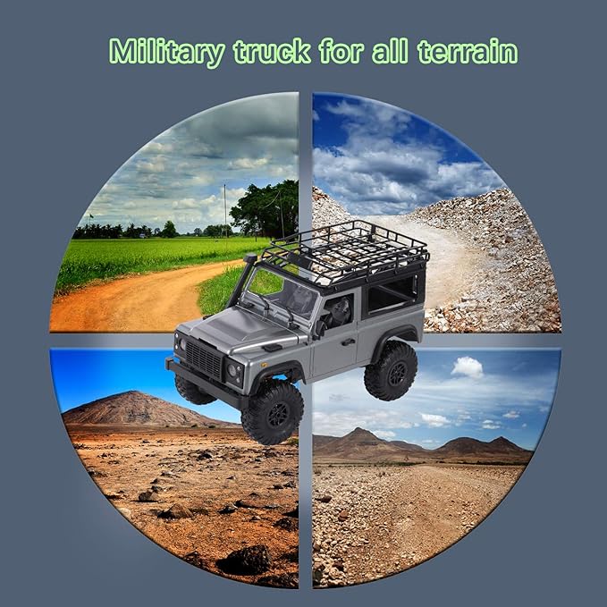 GoolRC MN 99s RC Car 1/12 Scale 4WD 2.4G Remote Control Car for and Adults RTR RC Crawler Off Road Truck for Land Rover Vehicle Models with 2 Batteries