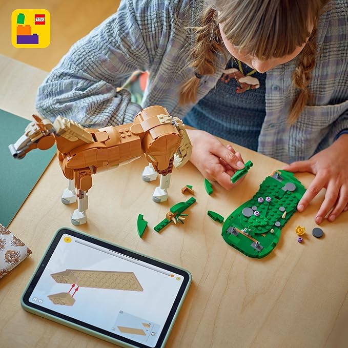 LEGO Creator 3 in 1 Beautiful Horse Building Toy for Kids - Building Blocks &amp Learning Toy for Girls &amp Boys Ages 9+ Create a Horse Bear or Deer Toy with 1 Set - Gift for Birthdays - 31166