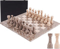Marble Chess Set for Adults 15 Handmade Oceanic &amp Verona Board Game with 32 Chess Pieces 2 Extra Queens &amp Storage Box Luxury Travel Game – Elegant Home Décor