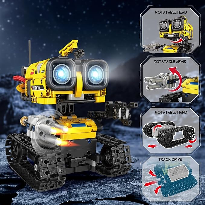 Robot Building Toys for Kids - 5 in 1 Remote- &amp App-Controlled Robots Toy RC Wall/Engineering/Mech Scorpion Building STEM Toys Robot Toy Gifts for Kids Boys Girls Age 10+ (560 PCS)