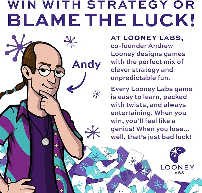 Looney Labs Jinxx – A Compact Abstract Strategy Game for 2-4 Players Featuring Stackable Pyramids