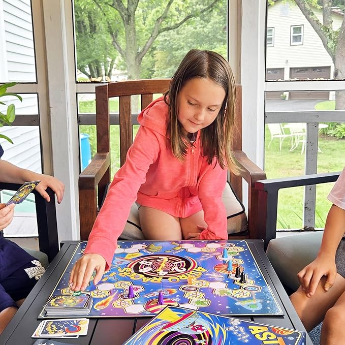 Astro Racers Board Game Fun for Kids and Adults 2-4 Players Ages 5+ Solar System Racing Theme Family-Friendly Strategy Game. Educational &amp Skill-Building.
