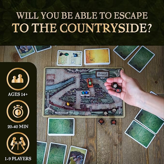 Bristol 1350 Board Game of Strategy Deceit and Luck for 1-9 Players