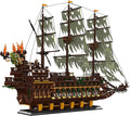 NUTCRACKER Pirate Ship Model Building Set for Adult - Large MOC Dutchman Pirate Ship Home Collection or Display Model Pirate Ship Toy Building Set Christmas Birthday Gift for Adult Teen 14+（3653Pcs