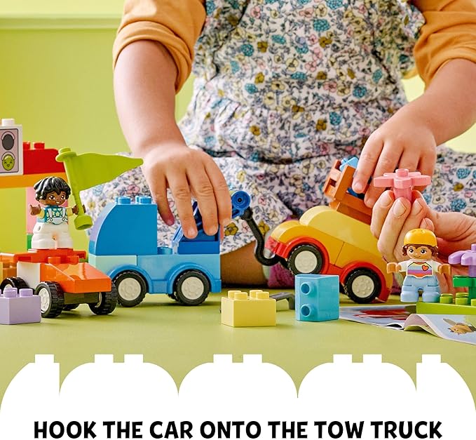 LEGO DUPLO Classic Cars and Trucks Brick Box Building Blocks - Learning &amp Educational STEM Toys for Toddlers Ages 1.5+ Years - Develops Fine Motor Skills - Gift for Toddler Birthday - 10439