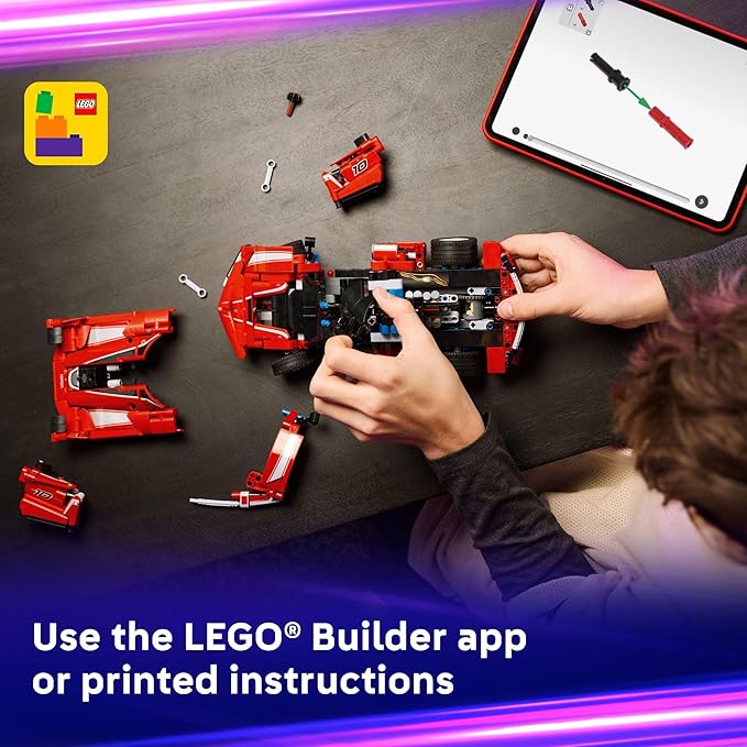 LEGO Technic Ferrari FXX K Toy Car - Building Toy for Girls &amp Boys Ages 10+ - Cool Birthday Gift for Kids - Race Car Model for Play &amp Display - 42212