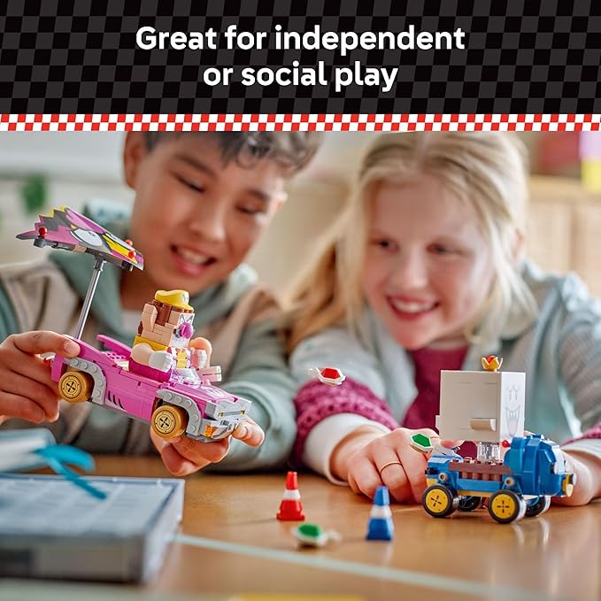 LEGO Super Mario: Mario Kart – Wario &amp King Boo Building Toy for Kids - Buildable Car Toys W/Drifting Action for Boys &amp Girls Ages 8+ - Pretend Play Gift Idea for Birthdays &amp Any Gaming F