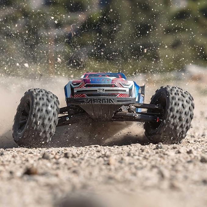 ARRMA RC Truck 1/8 KRATON 4X4 6S BLX BRUSHLESS V6 Speed Truck RTR (Lipo Battery and Charger Not Included) (Blue/Red) ARA8608V6T4
