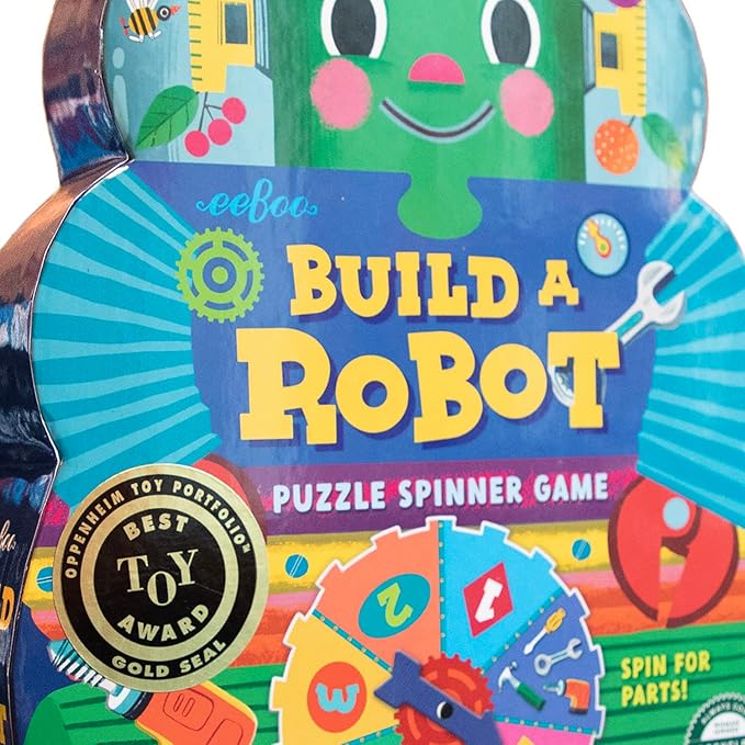 eeBoo Build a Robot Spinner Game Combines Simple Numbers with Fun 3 Years and Up.