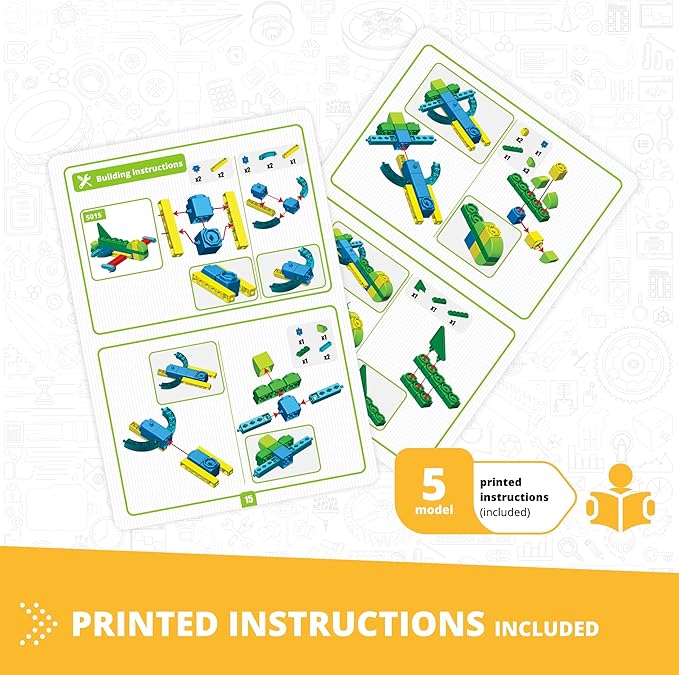 Engino STEAM Labs Learning About Aircrafts Building Blocks for Ages 3+ Construction Kit STEM Kit for Girls &amp Boys Learning &amp Education Toys Steam Toys Toddler Activities (5 Models)