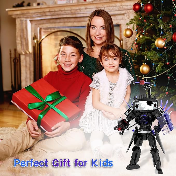 Bentex Toilet Upgraded Damaged TV Man Figure Building Block Set Upgraded Cameraman Speakerman Game Model Collectible Building Bricks Birthday Gift for Adults Fans (703pcs)