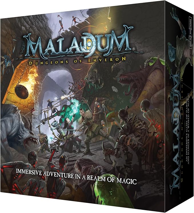 Maladum Dungeons of Enveron Starter Set - Fantasy Dungeon Crawler Game Immersive Terrain Solo Co-op and Adversarial Play