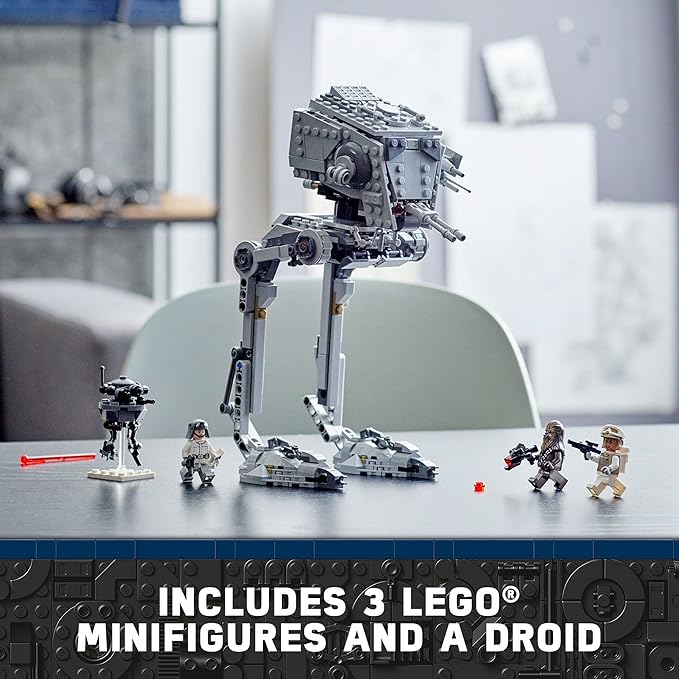 LEGO Star Wars Hoth at-ST Walker Building Toy for Kids with Chewbacca Minifigure and Droid Figure The Empire Strikes Back Model Star Wars Fan Gift 75322