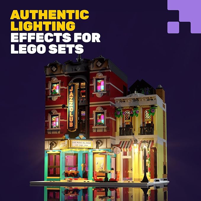LED Light Kit Compatible with Lego 10312 Jazz Club – Lighting Accessories for Lego Icons Building Set Creative Decorative Upgrade (Model Not Included)