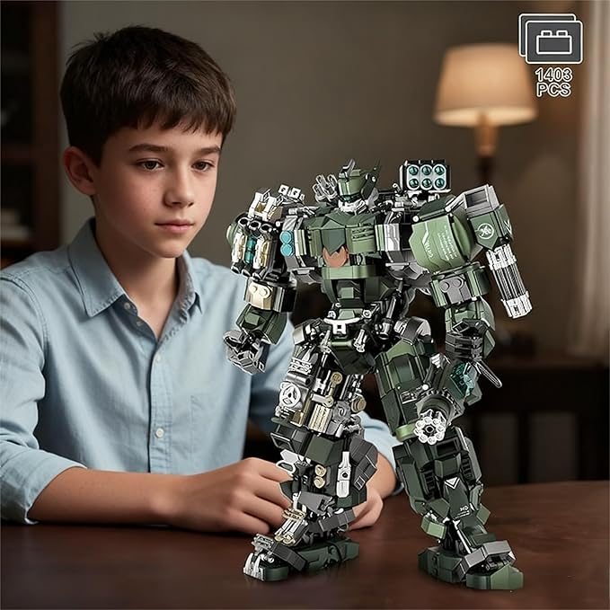 Weapon Mech Building Blocks Set for AdultsCompatible with Lego Mech Robot Model Building Kit for Boys 8-14 Toys for Teens