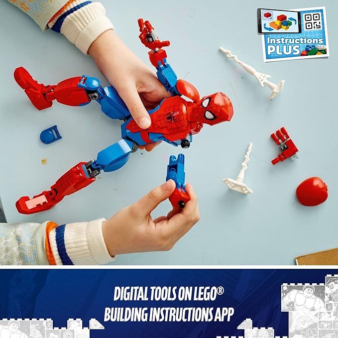 LEGO Marvel Spider-Man Building Toy Fully Articulated Action Figure Superhero Movie Set with Web Elements Gift for Grandchildren Collectible Model for Boys Girls and Kids Ages 8 and Up 76226