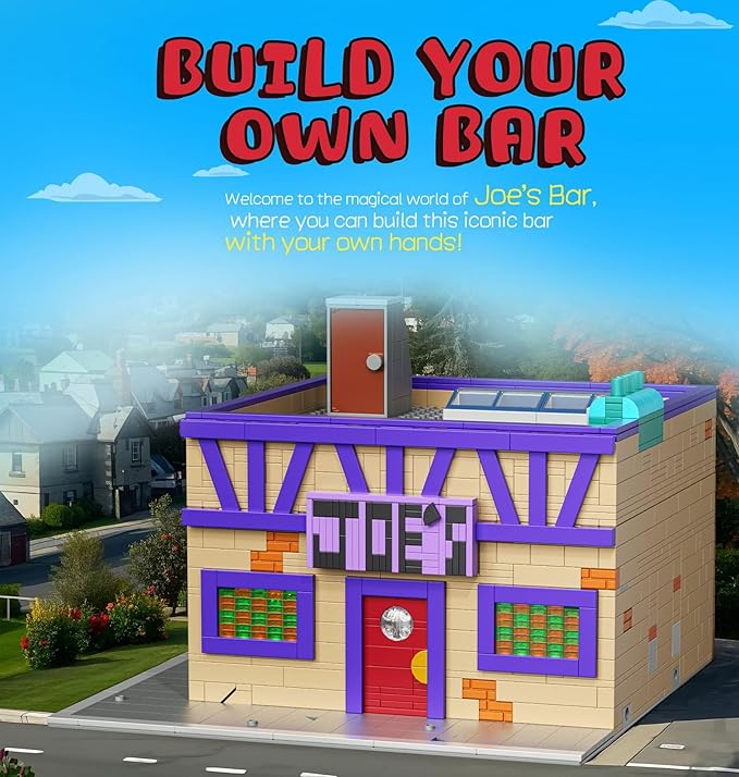 Simpasan Modular Building KitJoe's Bar Building Set for Adult Ideas Gift for Fans Movie Building House Sets Diner Brick Building Blocks for Adults(1748 Pieces)