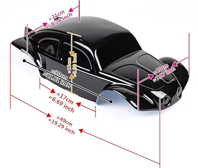 SummitLink Custom Body Compatible for 1/10 1/8 Scale RC Car or Truck (Truck not Included) (Camouflage)