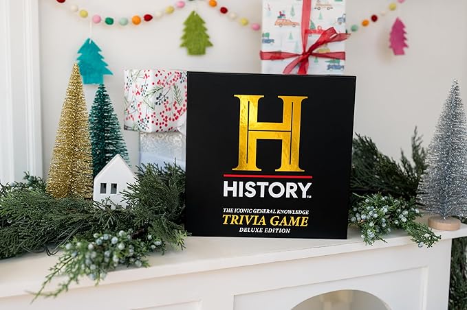 HISTORY Channel Trivia Game Deluxe – 2400 General Knowledge Questions Including 80s &amp 90s Trivia | HISTORY Trivia Card &amp Party Game for Adults Families &amp Board Game Night – Great Gift for