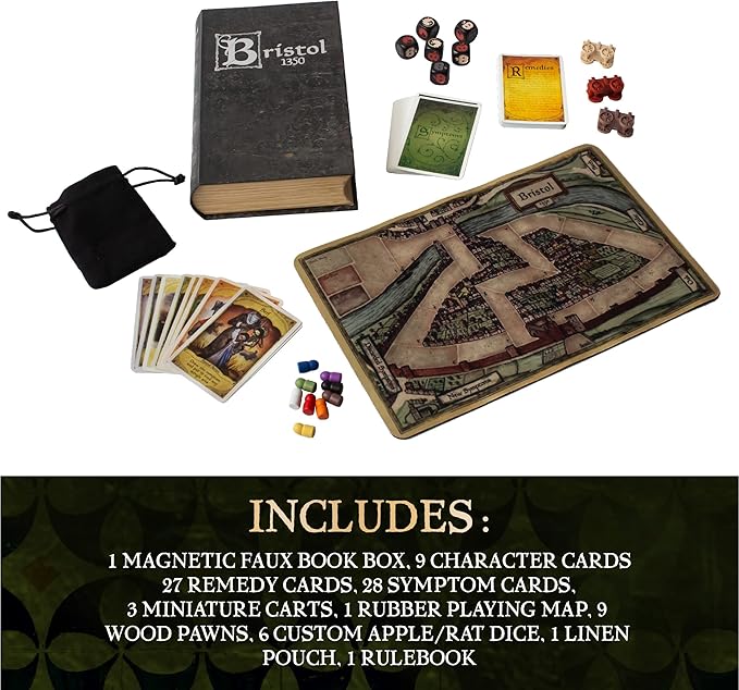Bristol 1350 Board Game of Strategy Deceit and Luck for 1-9 Players