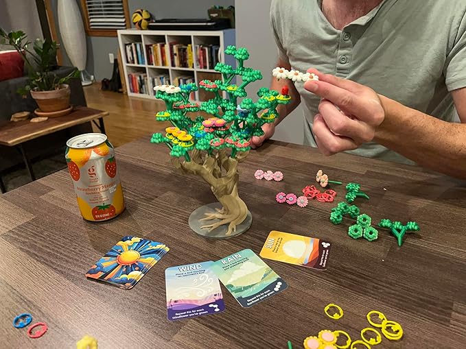 Bloomchasers Birds and Bees Expansion Pack 3D Flower Stacking Tree Building Board Game for Families and Adults Light Strategy Beautiful Fun &amp Competitive 1-6 Players Age 12+