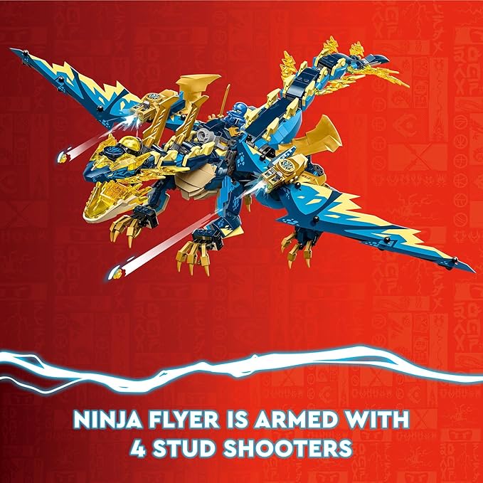 LEGO NINJAGO Elemental Dragon vs. The Empress Mech 71796 Building Toy Set Features a Dragon Mech Ninja Flyer and 6 Minifigures Gift for Boys and Girls Ages 9+ Who Love Ninja Warriors