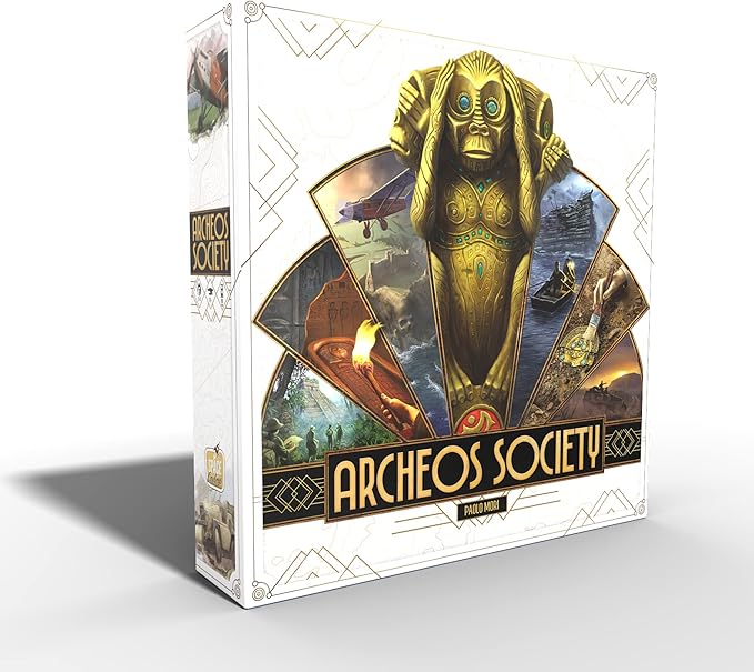 Asmodee Archeos Society Board Game - Archeology Themed Strategy Game Thrilling Exploration &amp Adventure for Kids &amp Adults Ages 12+ 2-6 Players 60 Minute Playtime