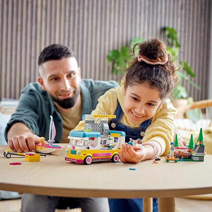 LEGO Friends Forest Camper Van and Sailboat 41681 Building Kit Forest Toy New 2021 (487 Pieces)