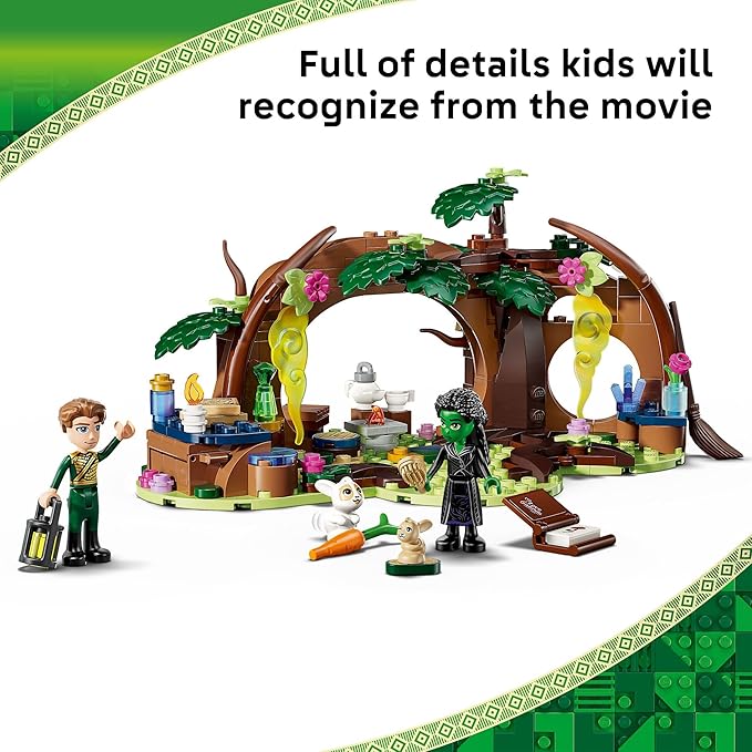 LEGO Wicked Elphaba’s Retreat Building Toy - Elphaba &amp Fiyero Toy Figures and Playset with Forest Friends - Pretend Play Building Blocks for Kids Ages 7+ - Wicked Gift for Girls &amp Boys - 7568