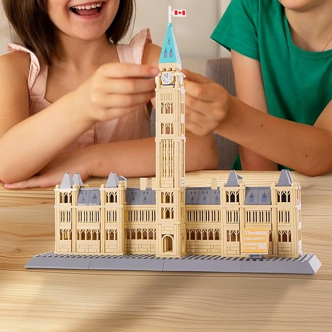 Oichy Parliament Hill Model Building Kits World Famous Architectural Building Blocks Set Ottawa Parliament Toy Set for Adults and Kids(608 PCS)