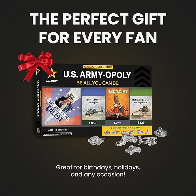 MasterPieces Opoly Board Games - U.S. Army Opoly - Officially Licensed Board Games For Adults Kids &amp Family