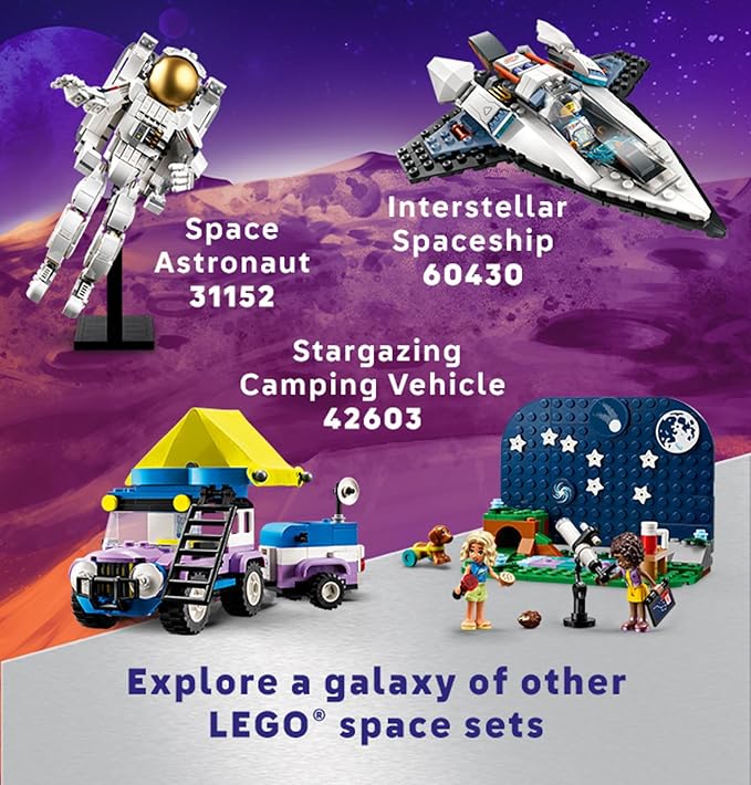 LEGO Friends Stargazing Camping Vehicle Adventure Toy Includes 2 Mini-Dolls Camping Trailer Telescope Toy and a Dog Figure Science Gift Idea for Girls Boys and Kids Ages 7 and Up 42603