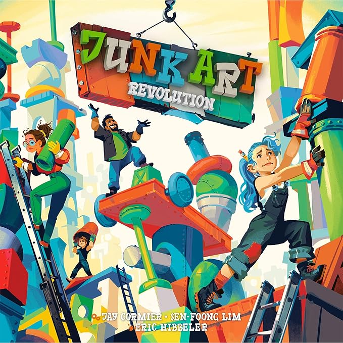 Junk Art Revolution Board Game - Build Wild Sculptures and Earn Fame Around The World in a Creative Dexterity &amp Balance Challenge for Kids &amp Adults Ages 8+ 2-6 Players 30 Minute Playtime