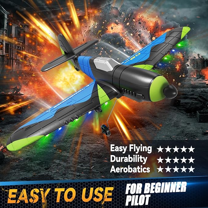 4DRC G8 Foam RC Plane Remote Control Airplane for Kids Adults RC Airplane Helicopter Fighter Jet with 6-Axis Gyro Light Helicopter Plane Toy Gifts for Adults Kids Beginners