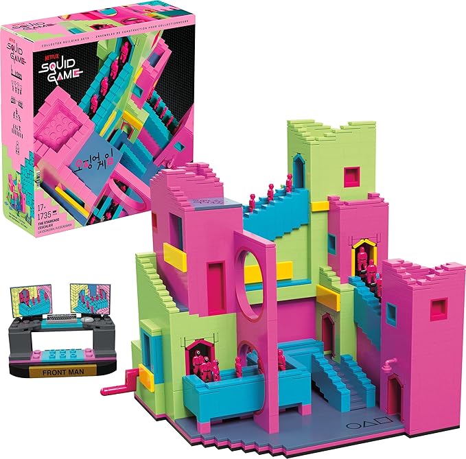 MEGA Squid Game Action Figure Building Toy The Staircase with 1707 Pieces Motion and Poseable Figure for Collectors (Amazon Exclusive)