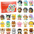 Mini Building Block Sets Animal 24 PackEaster Egg Fillers for Kids Party Favors for Kids Building Set for Goodie Bag Fillers Classroom Prizes Ages 6+ (Animals and Insects)