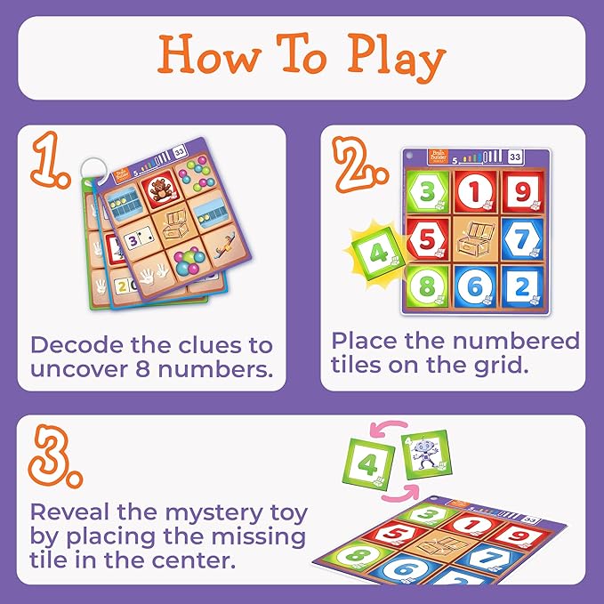 FoxMind Games Mystero – Multi-Level BrainTeaser Puzzles for Kids Ages 4+ STEM Game Develops Math Logic &amp Reasoning Skills 64 Progressive Challenges (Brain Builder Series)