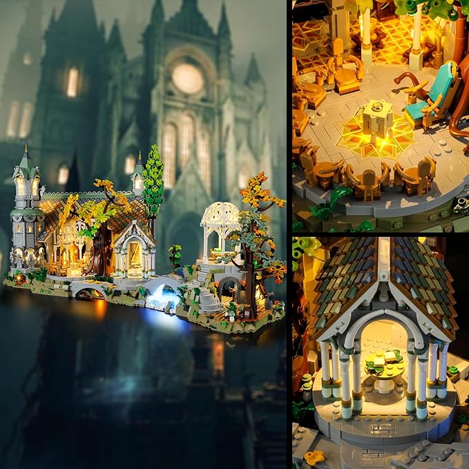 Vaodest Led Light for Lego 10316 The Lord of The Rings: Rivendell Building Blocks ModelDesign and Configuration Compatible with Model 10316(Led Light Only Not Building Block Kit)